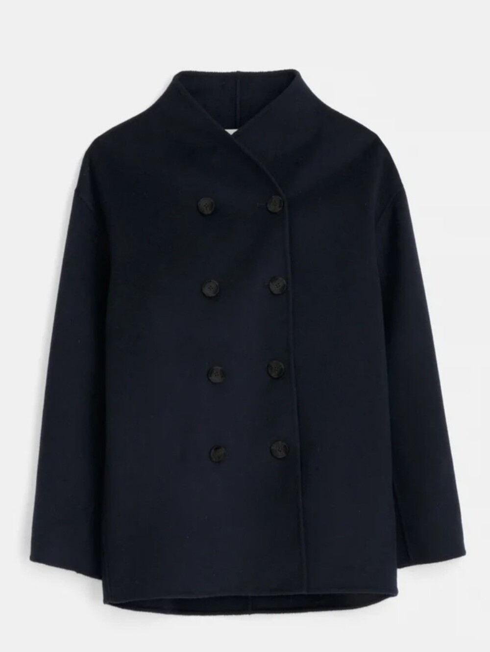 Alex Mill SOPHIA BLACK WOOL Coat SIZE L NWOT - Picture 3 of 16
